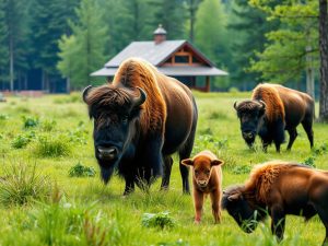 Białowieża: żubry z dzieckiem w Rezerwacie Pokazowym Żubrów – atrakcje i plan dnia dla rodziny